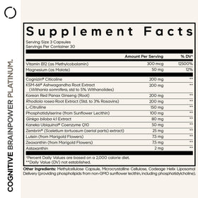 Codeage Cognitive Brainpower capsules avec étiquette visible