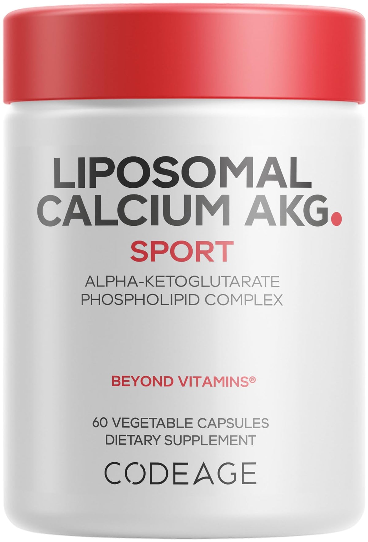 Codeage Complément Alimentaire Calcium AKG Liposomal 60 Capsules vue de face