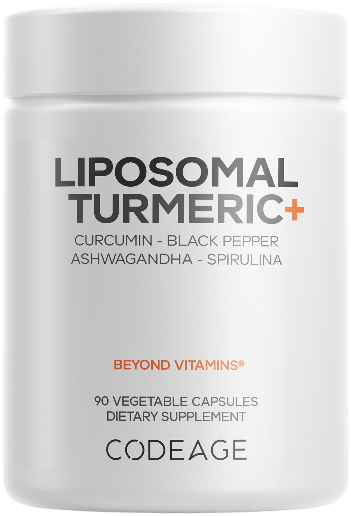 Codeage Complément Alimentaire Curcuma Liposomal 90 Capsules vue avant