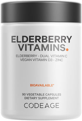 Codeage Complément Alimentaire Élderberry 90 Capsules vue de face