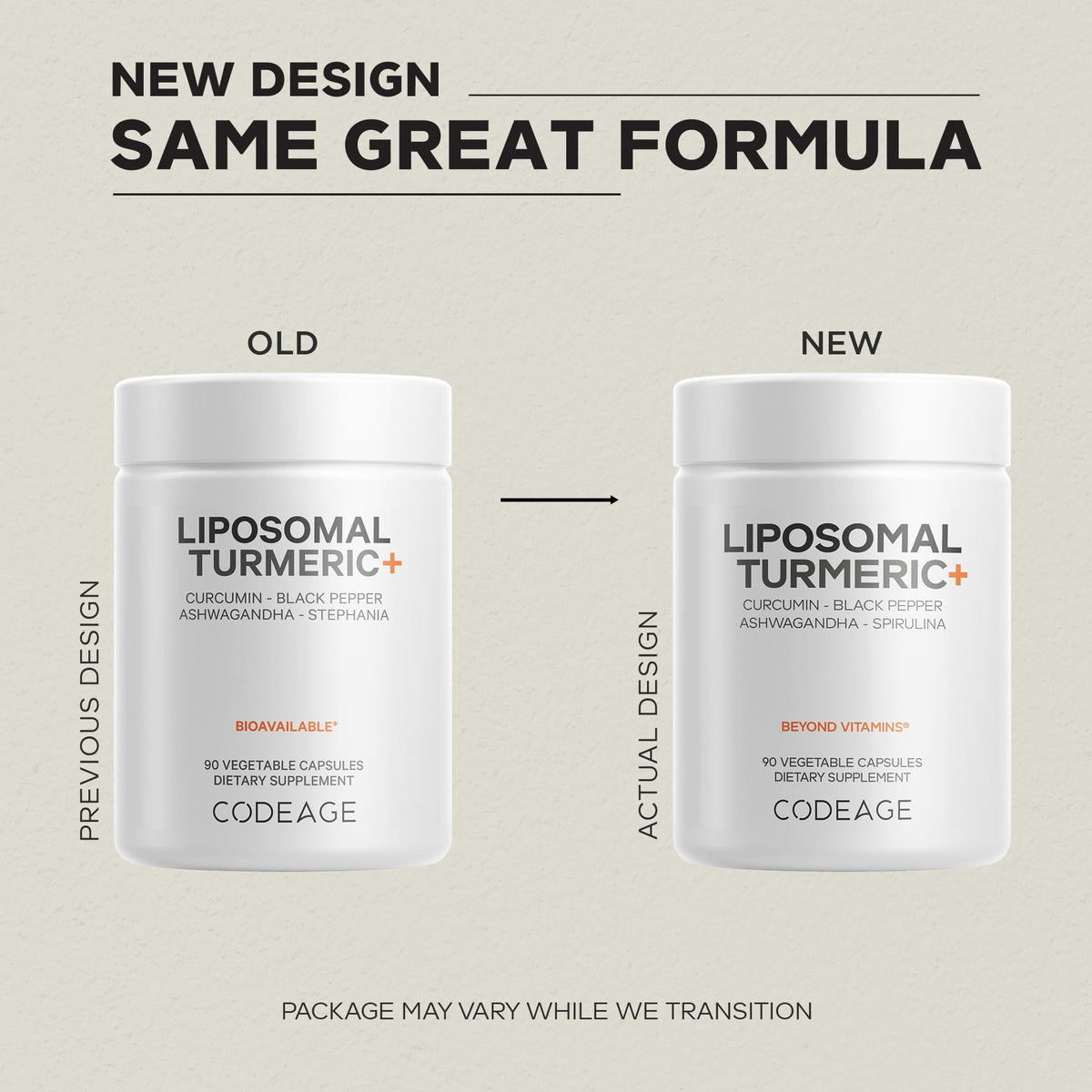 Codeage Complément Curcuma Liposomal gélules ouvertes sur table