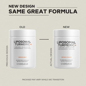 Codeage Complément Curcuma Liposomal gélules ouvertes sur table