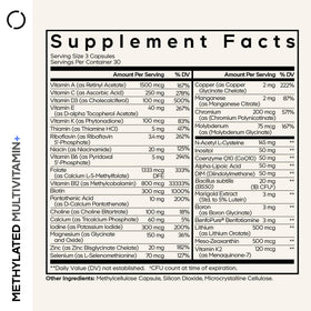 Codeage complément multivitaminé methylé détails des capsules