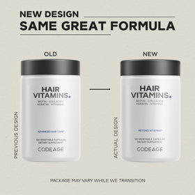 Codeage Compléments Alimentaires Cheveux 10000 mcg Biotine - capsules