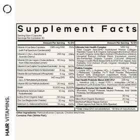 Codeage Compléments Alimentaires Cheveux 10000 mcg Biotine - vue arrière
