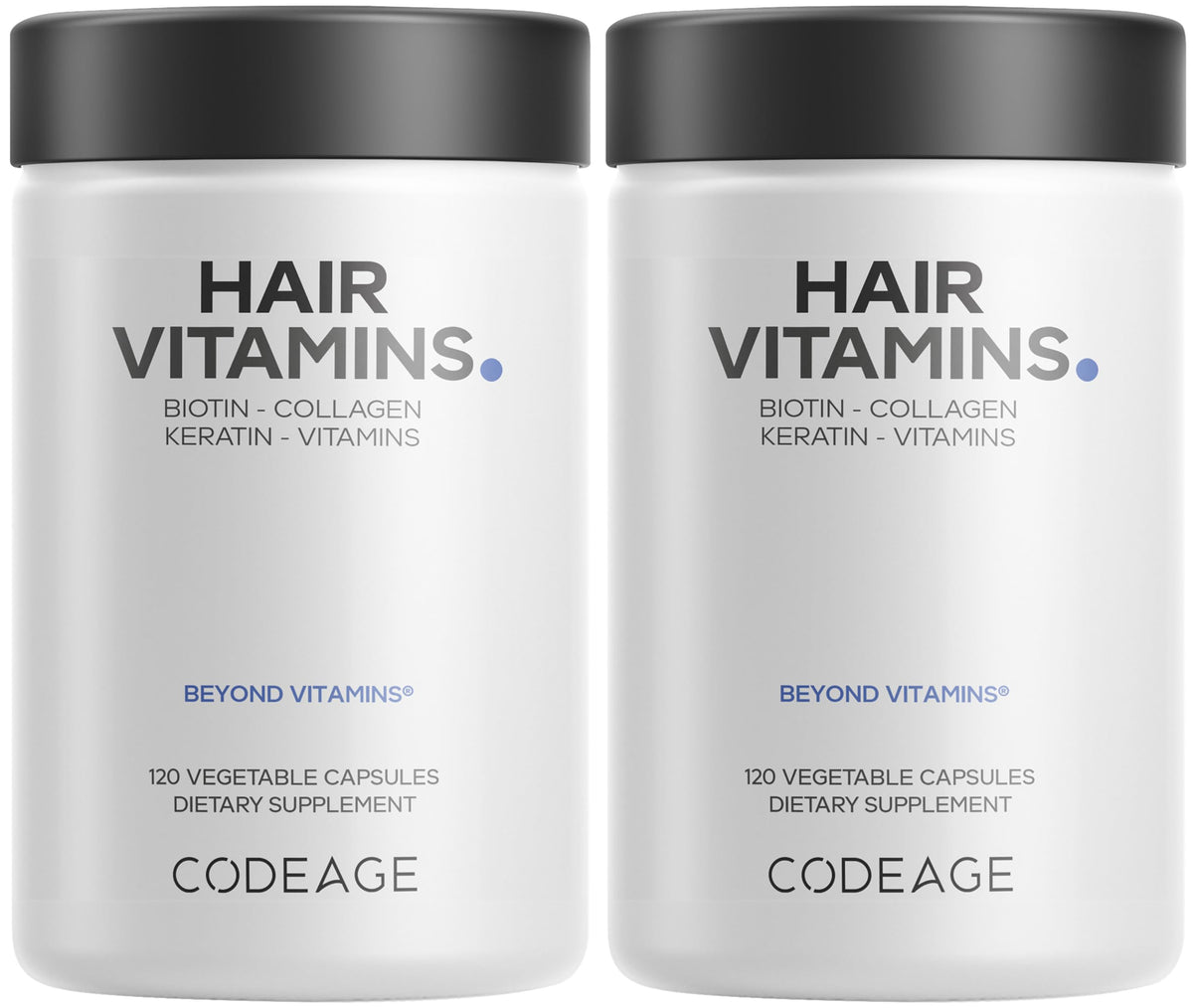 Codeage Compléments Alimentaires Cheveux 10000 mcg Biotine - vue avant