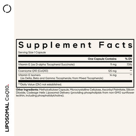 Codeage CoQ10 Liposomal 125mg bottle with 60 capsules