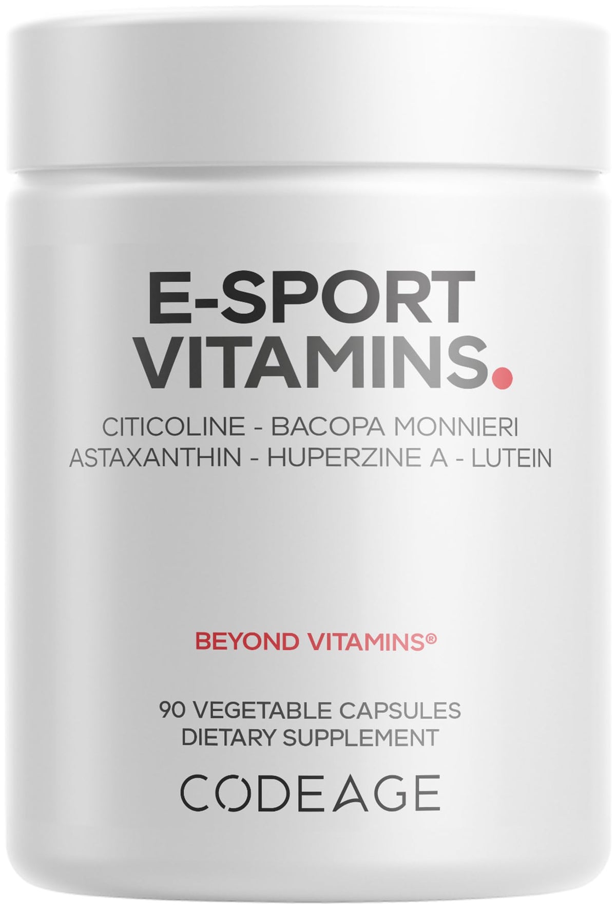 Codeage E-Sport Vitamins 90 Capsules vue de face avec étiquette