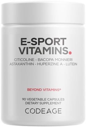 Codeage E-Sport Vitamins 90 Capsules vue de face avec étiquette