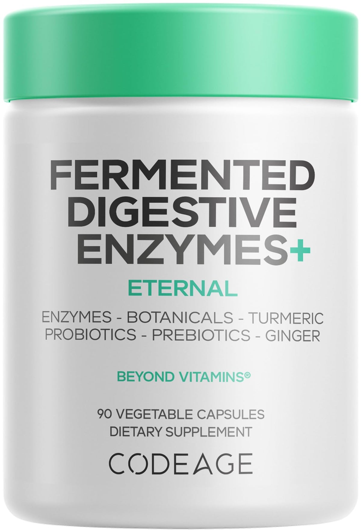 Codeage Enzymes Fermentés 90 capsules vue de face