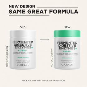 Codeage Enzymes Fermentés capsules ouvertes avec ingrédients