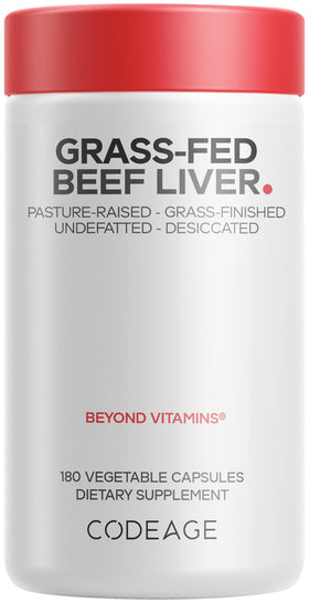 Codeage Foie de Bœuf Déshydraté 180 capsules, vue avant