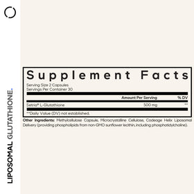 Codeage Glutathione Liposomal 500mg flacon arrière