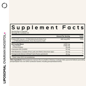 Codeage Inositol Liposomal+ vue arrière de l'emballage