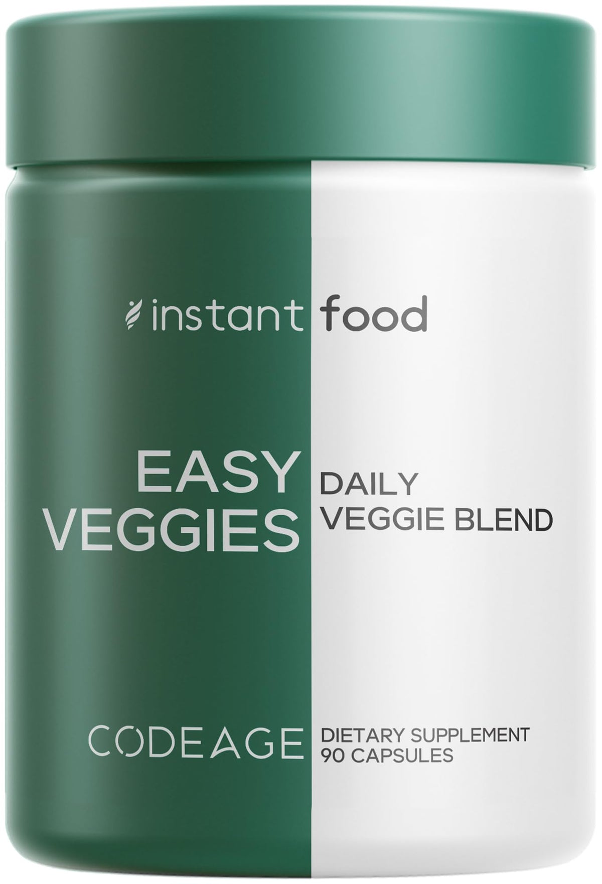 Codeage Instantfood Easy Veggies capsules vue de face, 90 gélules