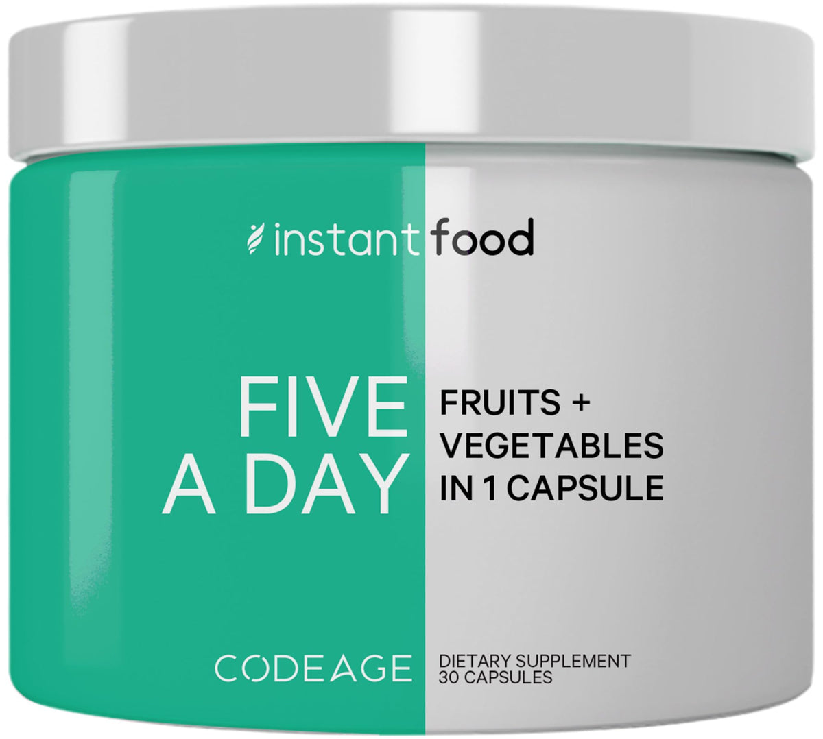 Codeage Instantfood Five A Day capsule en vue de face