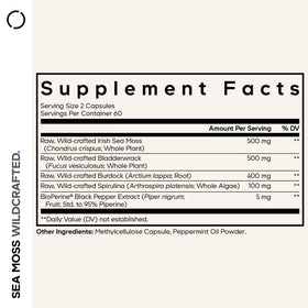 Codeage Irish Sea Moss capsules sur une table