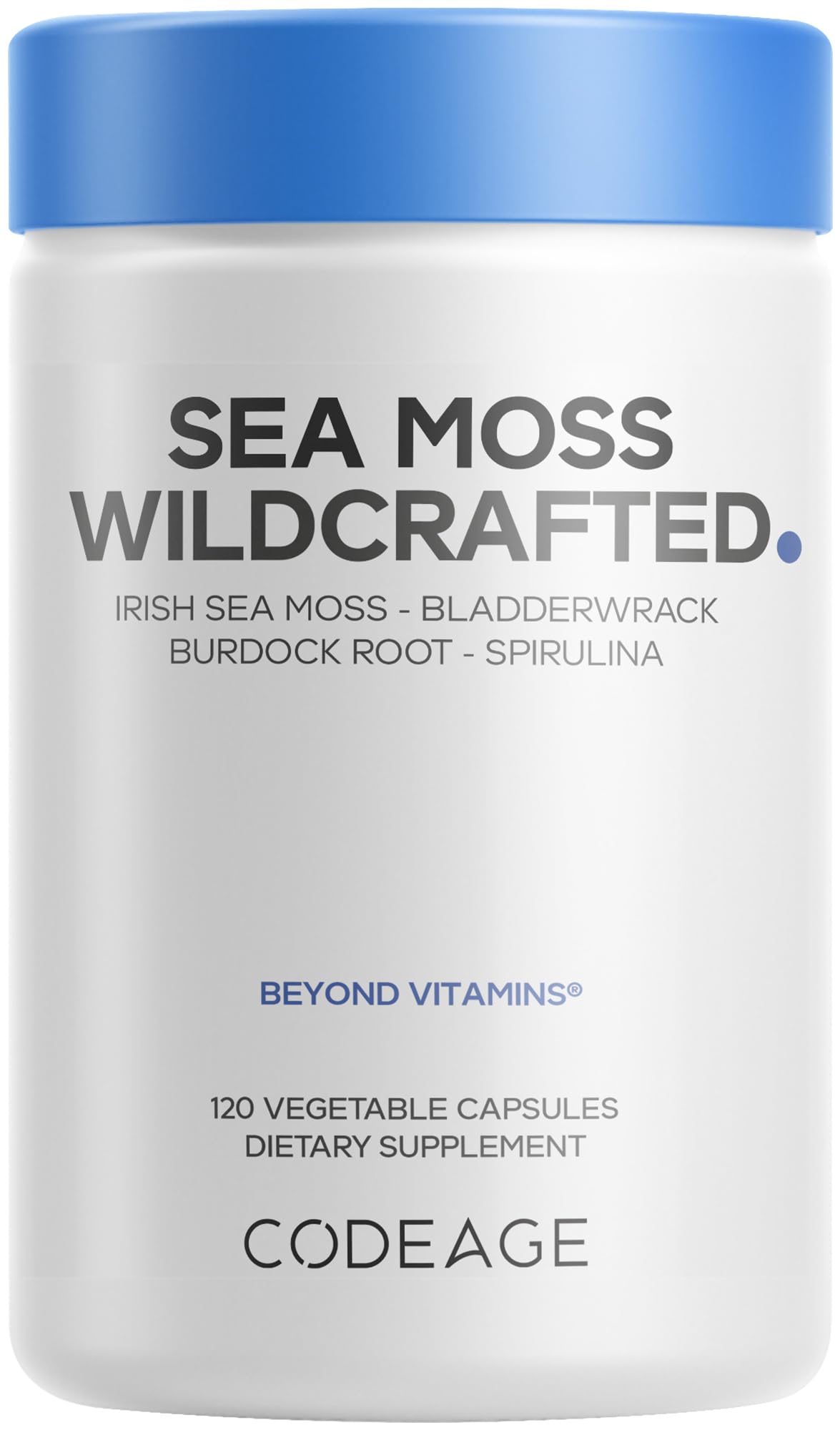 Codeage Irish Sea Moss flacon de 120 capsules vue avant