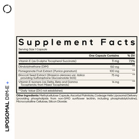 Codeage Liposomal DIM capsules avec étiquetage clair
