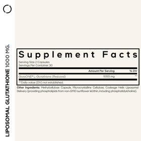 Codeage Liposomal Glutathione 1000 mg capsules sur une table