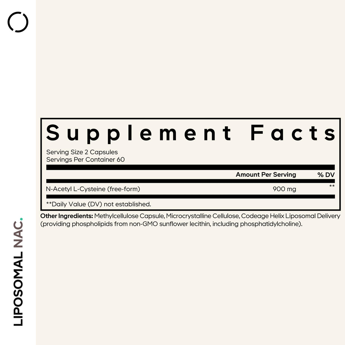 Codeage Liposomal NAC 900 mg capsules végétaliennes