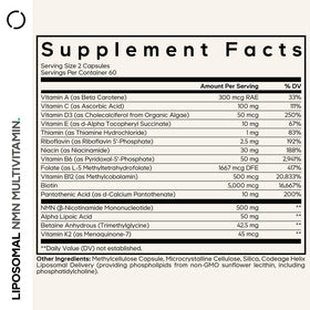 Codeage Liposomal NMN Multivitamin 120 capsules arrière