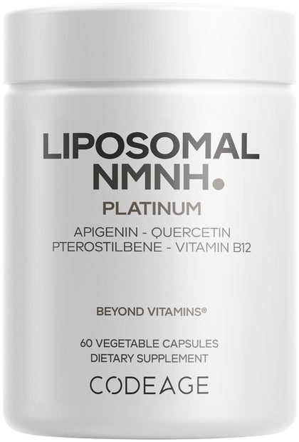 Codeage Liposomal NMNH Platinum 500mg capsules front view