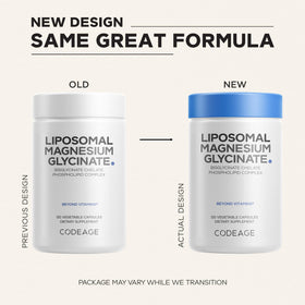 Codeage Magnésium Glycinate capsules sur une table