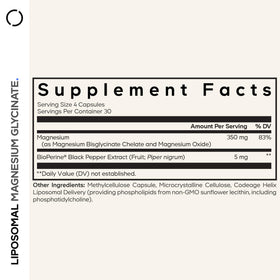 Codeage Magnésium Glycinate emballage et capsules