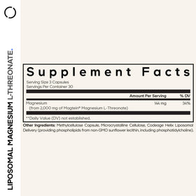 Codeage Magnésium L-Thréonate bouteille avec capsules