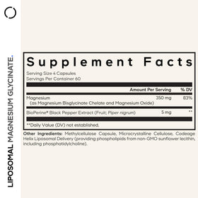Codeage Magnésium Liposomal Bisglycinate 350 mg capsules