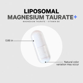 Codeage Magnésium Taurate+ capsules sur un fond naturel