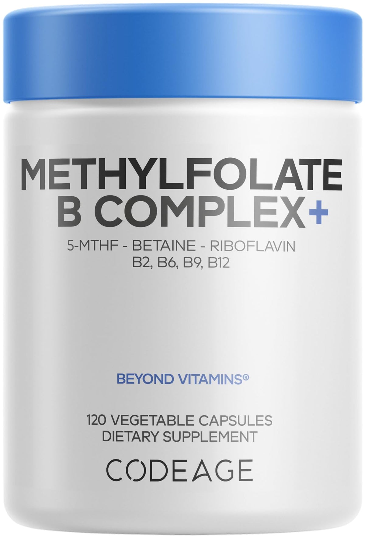 Codeage Methylfolate B Complex 120 capsules, vue avant
