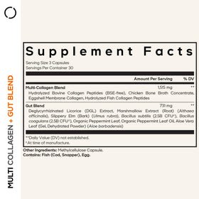 Codeage Multi Collagen Gut Blend arrière de l'emballage