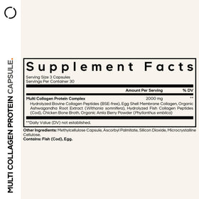 Codeage Multi Collagen Peptides gélules avec étiquette
