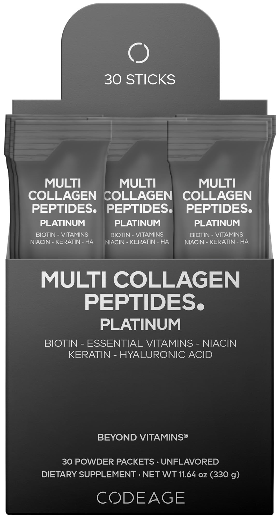 Codeage Multi Collagen Stick Packs paquet de 30 sachets
