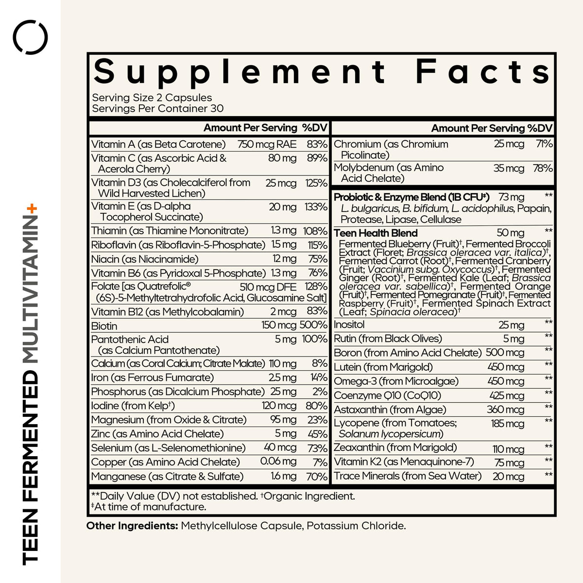 Codeage Multivitamine Adolescent 60 capsules emballage