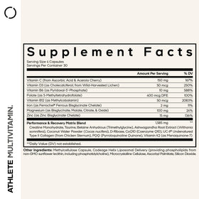 Codeage Multivitamine Athlète bouteille avec étiquette