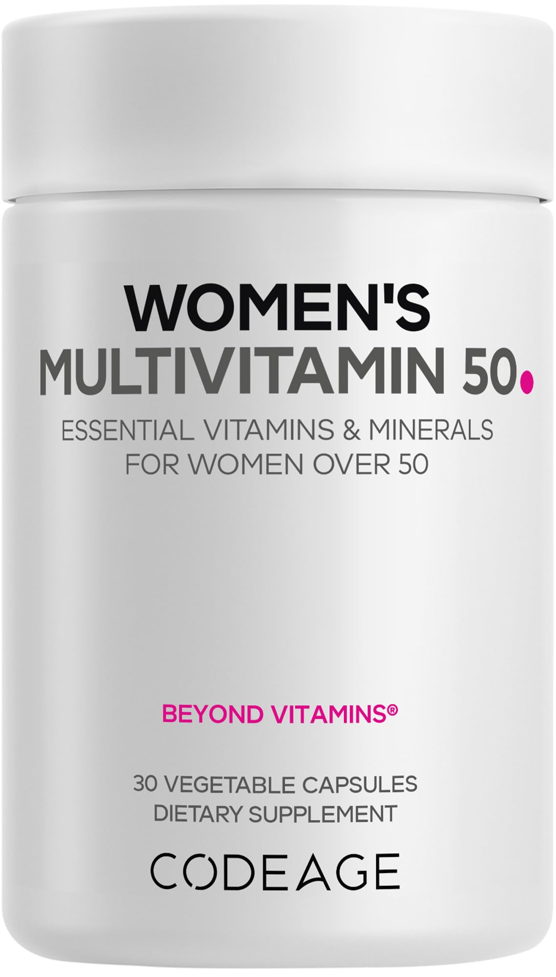 Codeage multivitamine femme 50+ 30 capsules vue avant