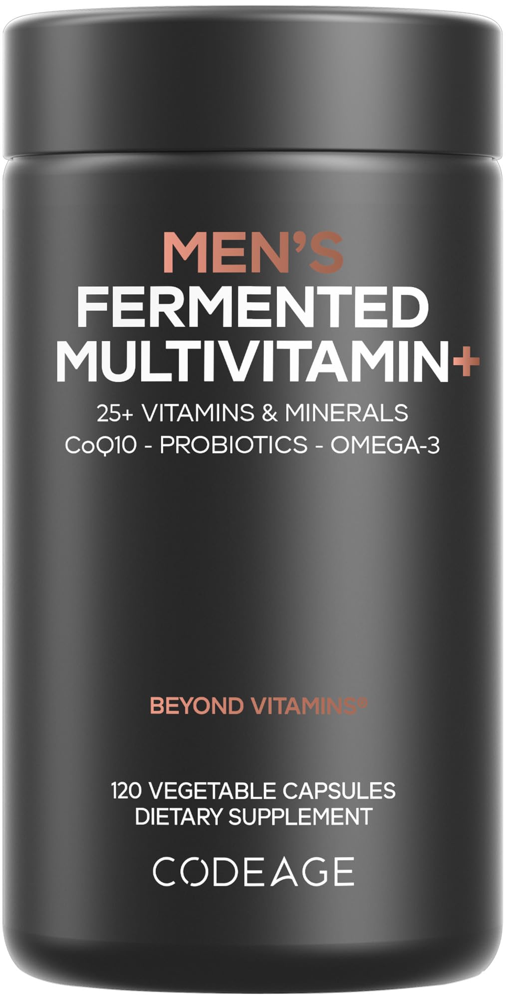 Codeage Multivitamines Homme 120 Capsules - Vue avant du flacon