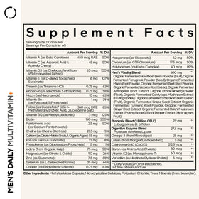 Codeage Multivitamines pour Hommes, capsules ouvertes