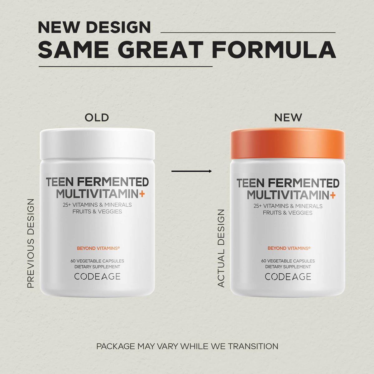 Codeage Multivitamines Teen capsules à l'intérieur