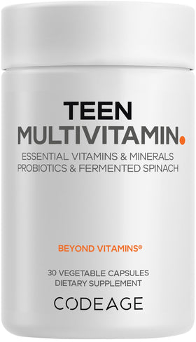 Codeage Multivitamines Teen flacon de 30 gélules vue de face