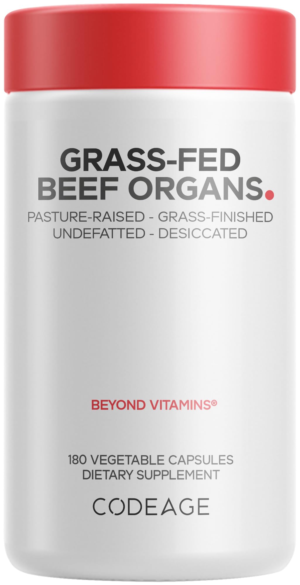 Codeage Organes de Bœuf 180 capsules vue de face