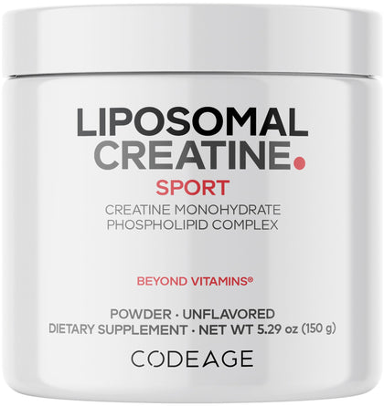 Codeage Poudre de Créatine Monohydrate Liposomale 5000 mg vue avant