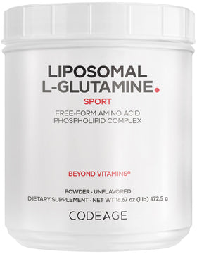 Codeage Poudre de L-Glutamine Liposomale 5000mg vue de face