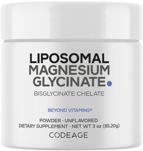 Codeage Poudre de Magnésium Liposomal Bisglycinate 158g vue de face