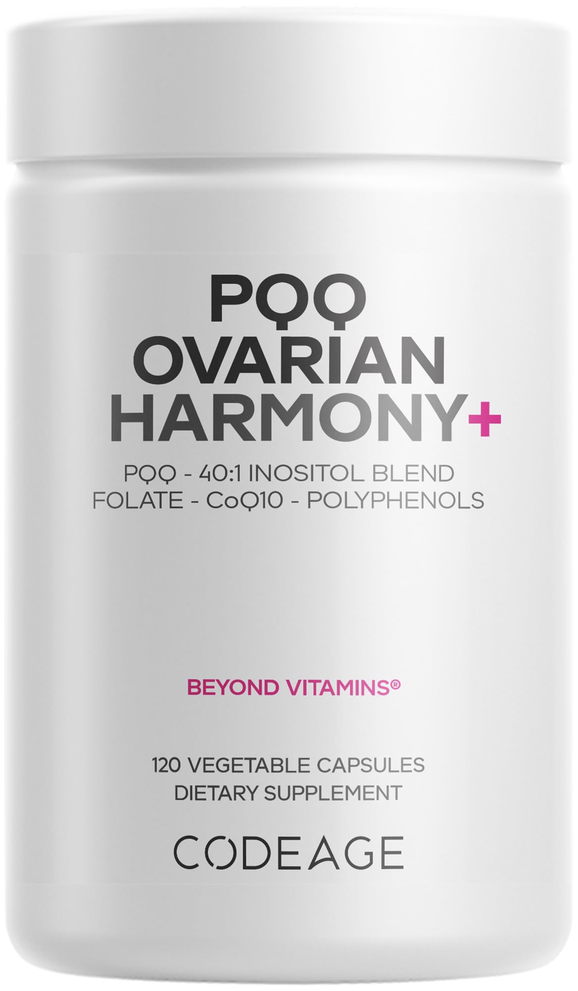 Codeage PQQ Harmony+ 120 capsules vue de face