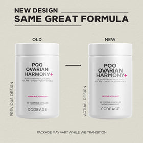 Codeage PQQ Harmony+ capsules ouvertes sur une table