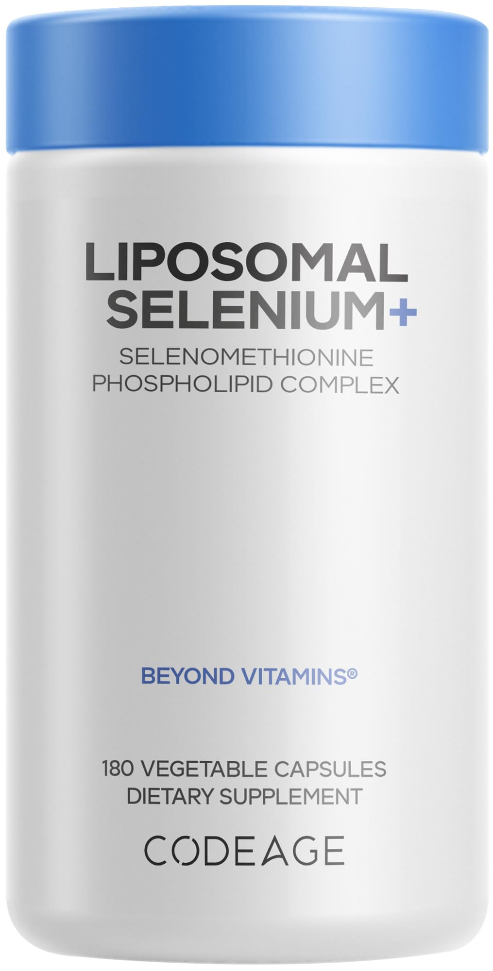 Codeage Sélénium Liposomique 200 mcg flacon de 180 capsules vue de face